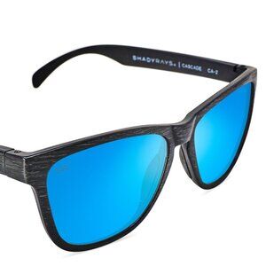 SHADYRAYS Black Ocean Timber Cascade Women's Polarized Sunglasses, New